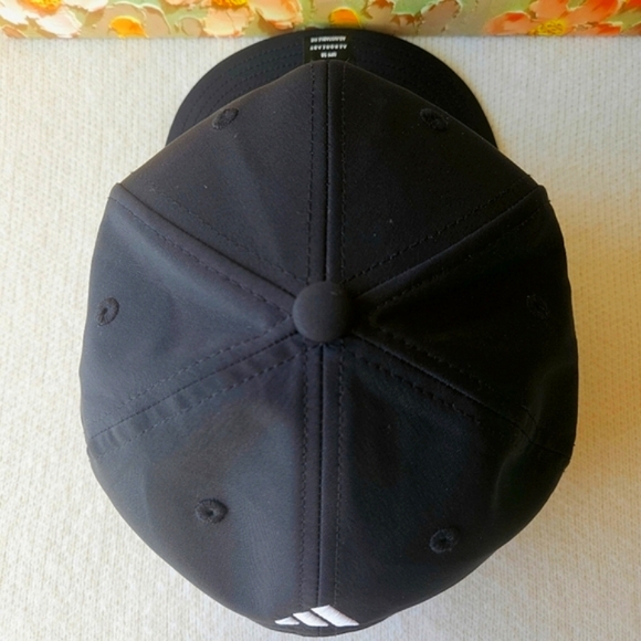 *NEW* Adidas Aeroready Hat 3-bar Snapback Hat | Black | UPF 50 | Adjustable - Picture 2 of 9